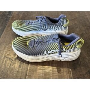 Hoka One One Rincon 2 Men's 13 Running Shoes 1110514 Blue Yellow White